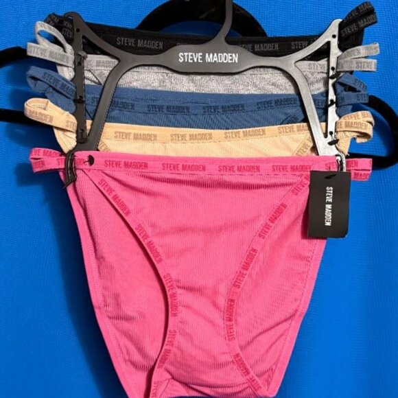 NEW ~ NWT $60.00 STEVE MADDEN 5 PACK BIKINI UNDIES / PANTIES SIZE M / MEDIUM - Picture 1 of 12